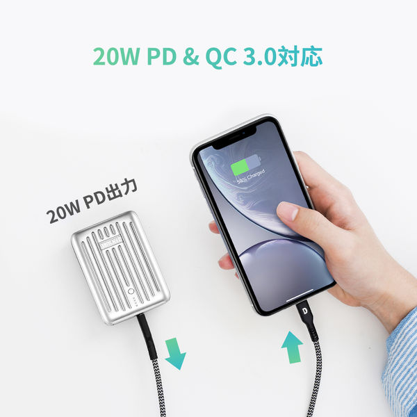 モバイルバッテリー 10000mAh PD出力20W Cポート×1 Aポート×1 SUPER 