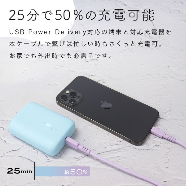 USBケーブル USB（C）[オス] - Lightning[オス] 2m シリコン MOTTERU