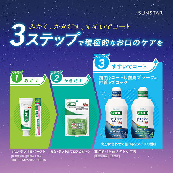 Amazon.co.jp: (医薬部外品) GUM(ガム) マウスウォッシュ ナイト