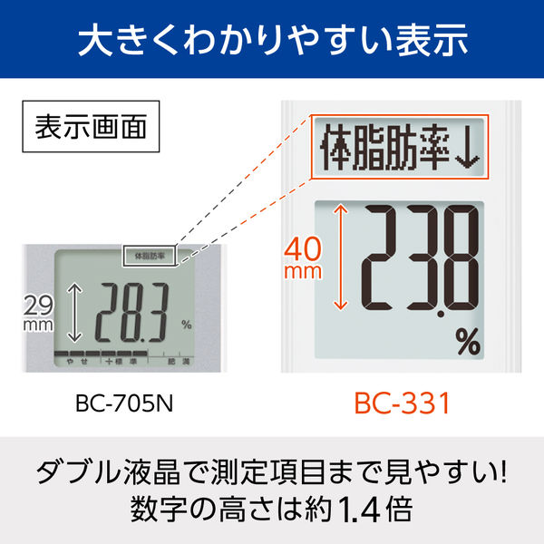 タニタ 体重計 体組成計 ホワイト 50g単位 乗るピタ機能 使用目的を 