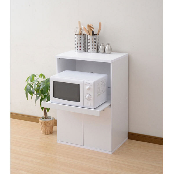 YAMAZEN　キッチンカウンター　Aタイプ　幅600×奥行390×高さ900mm　ホワイト　（直送品）