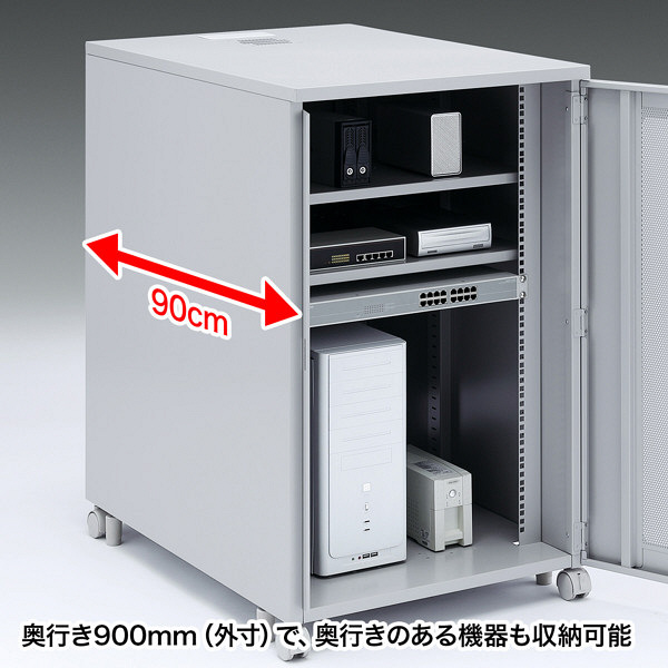 サンワサプライ 19インチマウントボックス（H1000・19U） W600×D900