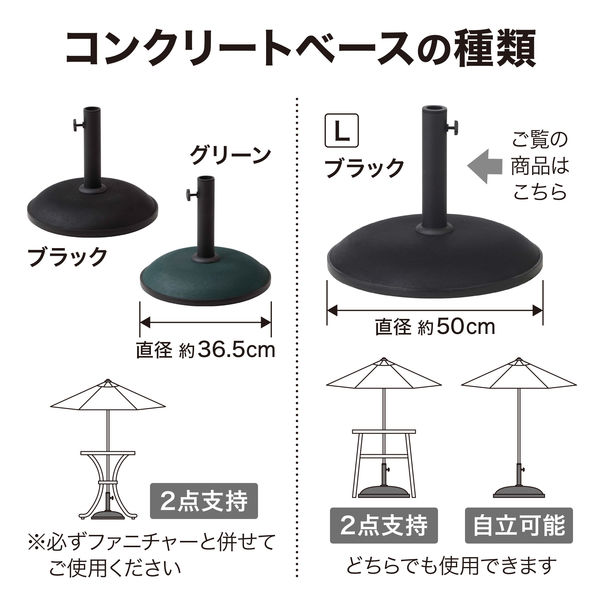 タカショー コンクリートベースL PAB-C25B ブラック 1台 （直送品