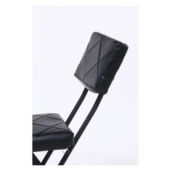 不二貿易 フォールディングチェアー キルト ブラック 16820 1セット(4