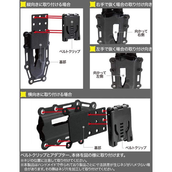 ライラクス DRESS デリンジャー3.2用カイデックスホルダー ブラック 4249025 1個（直送品）