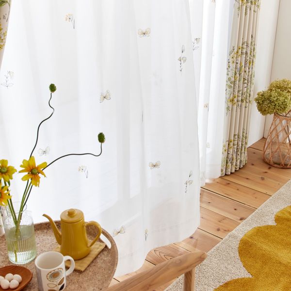 スミノエ デザインライフ セミオーダー レースカーテン ミチクサボイル