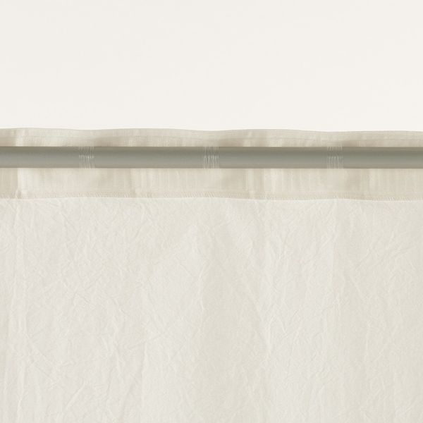 無印良品 綿ボイルノンプリーツカーテン 幅100×丈176cm用 オフ白 1 