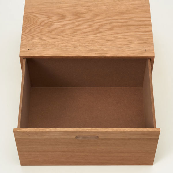 【美品・送料込】無印 スタッキングチェスト・ハーフ・引出し　オーク材　4点セット スタッキングチェスト・ハーフ・引出し・2個／オーク材突板