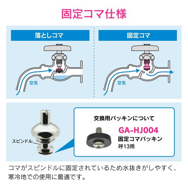 カクダイ GAONA GA-HG043 D式水栓上部呼13固定コマ 1個（直送品