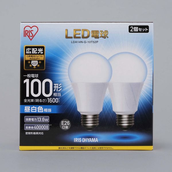 アイリスオーヤマ LED電球 E26 昼白色100形（1600ｌm） 広配光 LDA14N