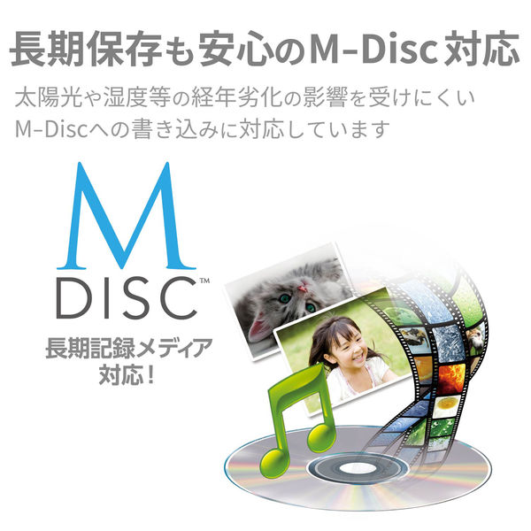 ロジテック DVDディスクドライブ/M-DISC対応/TypeCケーブル付/U