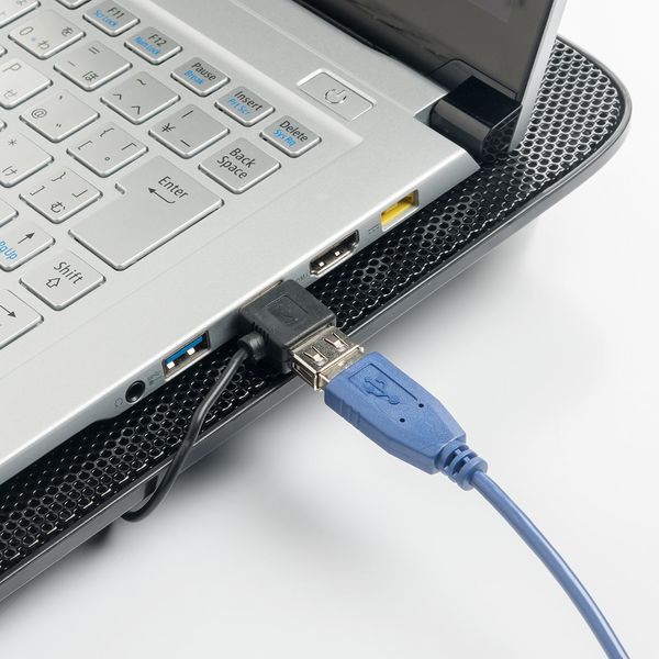 サンワダイレクト ノートパソコンクーラー（冷却台・静音・15.6インチ対応・4ファン・USB給電・スタンド付き） 400-CLN026 1個（直送品）