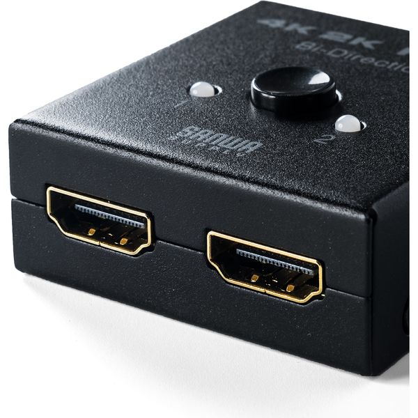 サンワダイレクト HDMIセレクター（4K・双方向・2入力1出力・1入力2出力・HDMI切替器） 400-SW028 1個（直送品）