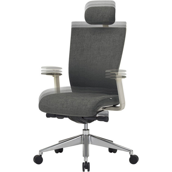 軒先渡し】オリバー オフィスチェア ヘッドレストあり ブラック