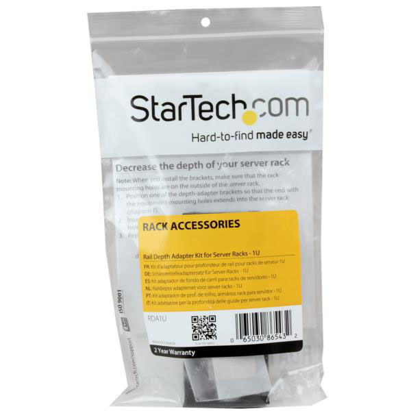 Startech.com サーバーラック奥行調整金具 1U 10cm 通信機器ラック用