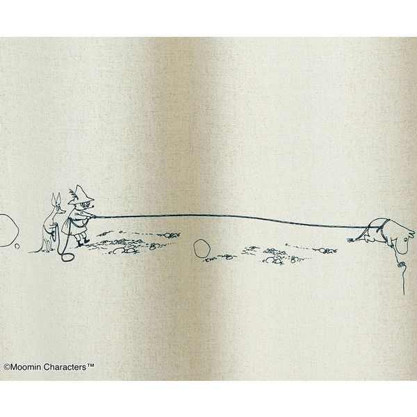 スミノエ MOOMIN セミオーダー カーテン デニムボーダー 1200×2450mm アイボリー 1セット(2枚入)（直送品）