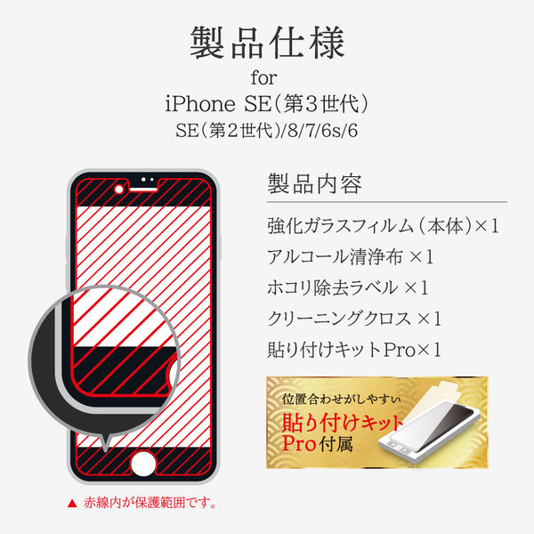 iPhone SE (第3世代/第2世代) ガラスフィルム 液晶保護フィルム GOD 