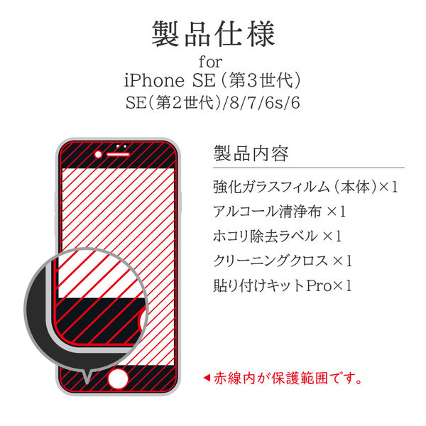 iPhone SE (第3世代/第2世代) ガラスフィルム 液晶保護フィルム GOD ...