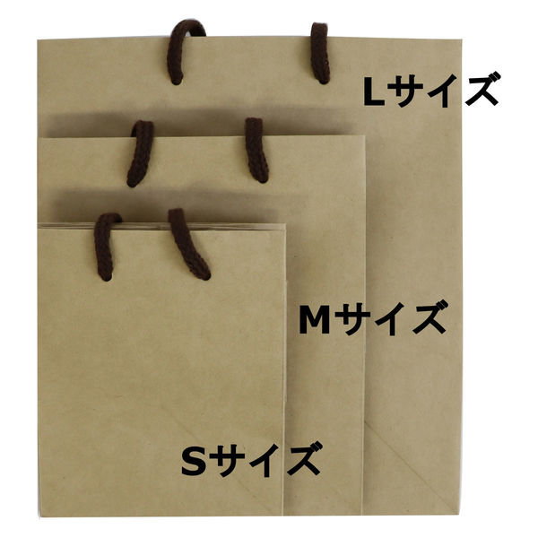 紙袋】クラフトバッグ 真四角型 Mサイズ 1パック（10枚入 ）ハピラ 