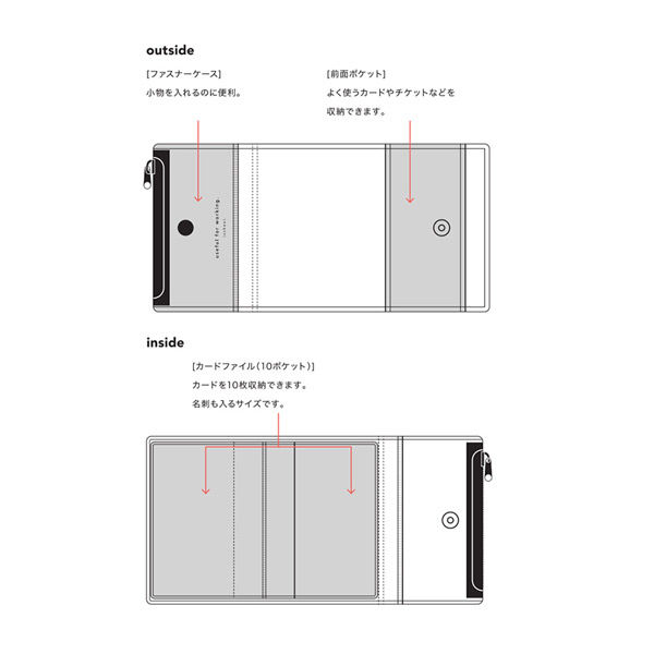 ダイゴー isshoni. カードファイル PVC クリア ベージュ N1918 1冊（直送品）