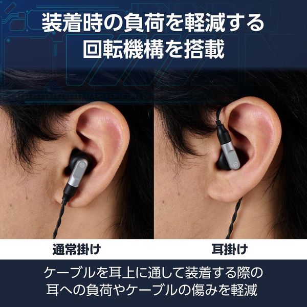 ゲーミングイヤホン 有線 3.5mm3極 リケーブル可 ブラック HS-VE300BK エレコム 1個（直送品） - アスクル