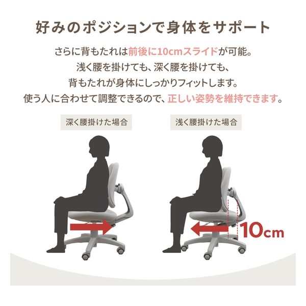 Netforce ラビットチェア 肘無 オフィスチェア 学習椅子 子供 姿勢