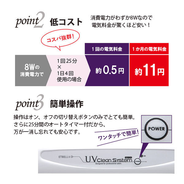 エトゥベラ> UV クリーンシステム WUV-720 幅26cm×奥行23.8cm×高