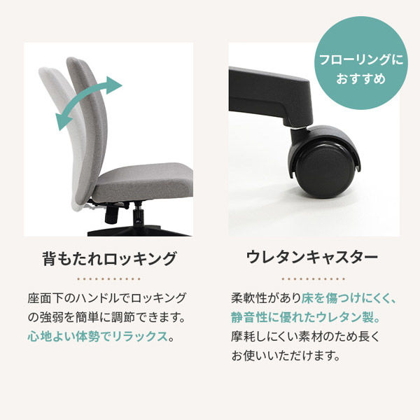 ネットフォース ルグナ チェア 肘無 布張り オフィスチェア