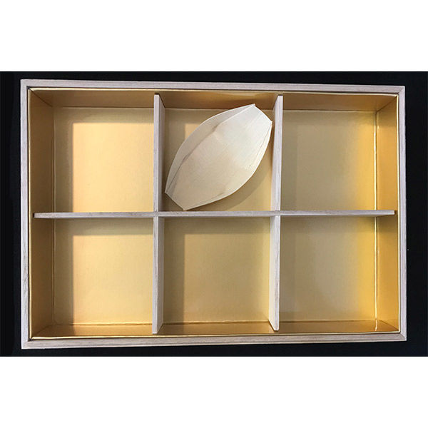 スドウ 【経木舟皿】 木舟皿3寸 90×55×H25mm SD270014-50 1PC(50