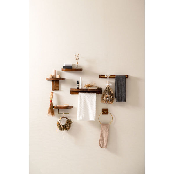 東谷 ROOM ESSENCE ウォールシェルフ 幅300×奥行140×高さ35mm ブラウン