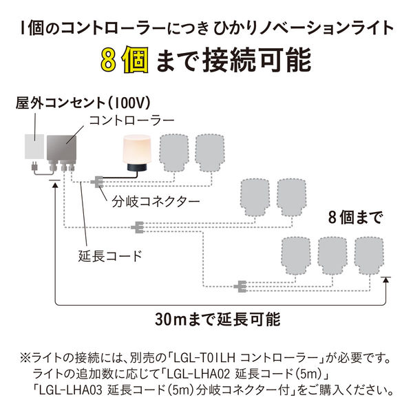 タカショー ひかりノベーション 語らいのひかり 追加用ライト LGL-LH06 1セット LED ガーデンライト 屋外 樹脂 アルミニウム（直送品）  - アスクル