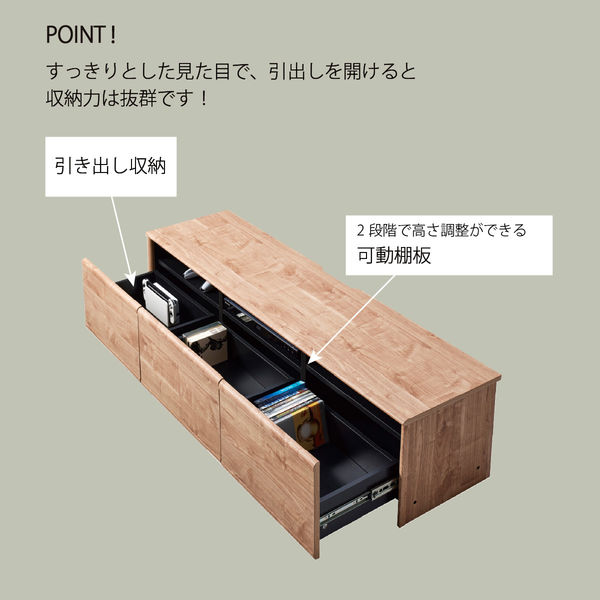 軒先渡し】朝日木材加工 リレア アクリル扉ローボード 幅1500