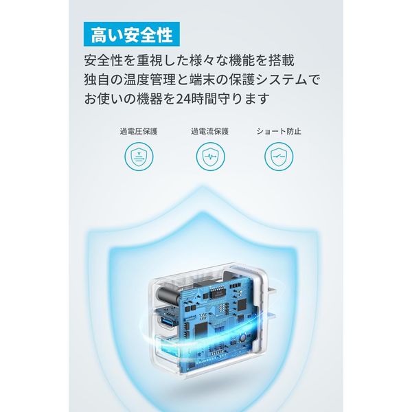 Anker Charger(20W、 2ーPort)with USBーCケーブル B2348N21 1個