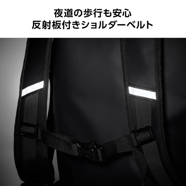 バックパック 防水バッグ ロールトップ ブラック BM-BPWP02BK