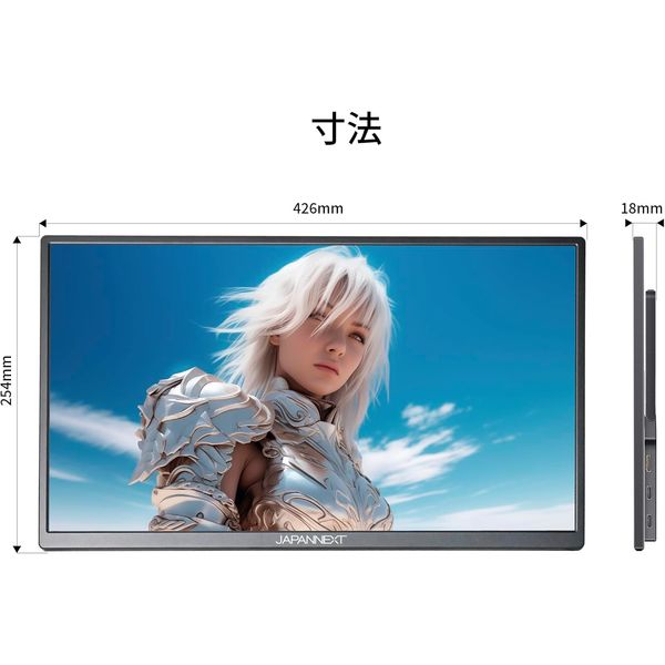 [専用出品]m.n ジャパンネクスト 18.5インチ モバイルゲーミングモニター(1920x1080