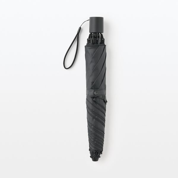無印良品 晴雨兼用 2通りにたためる 折りたたみ傘 傘55cm 黒