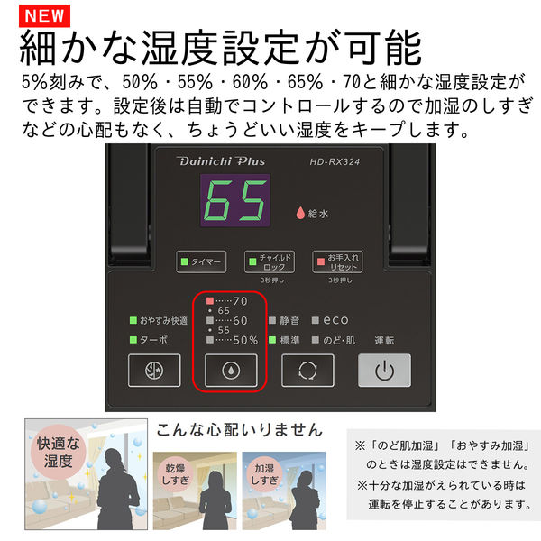 ダイニチ工業 ダイニチ 加湿器・RXシリーズ HD-RX324-WK タンク