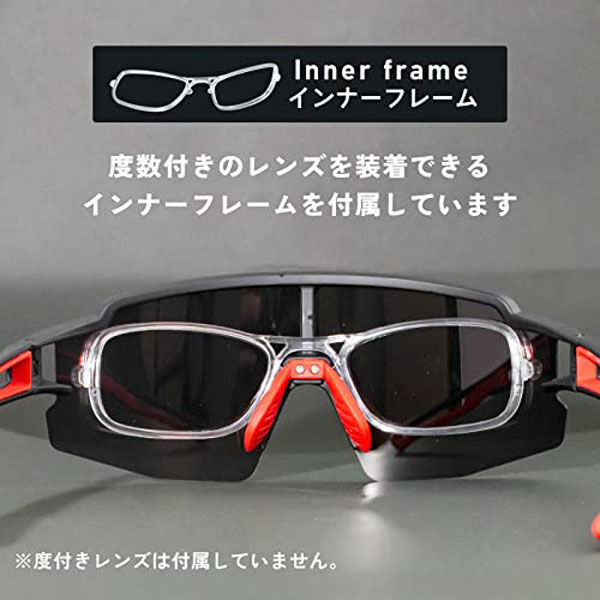 GORIX GS-POLA171 偏光サングラス 黒レッドフレーム 43498 1個