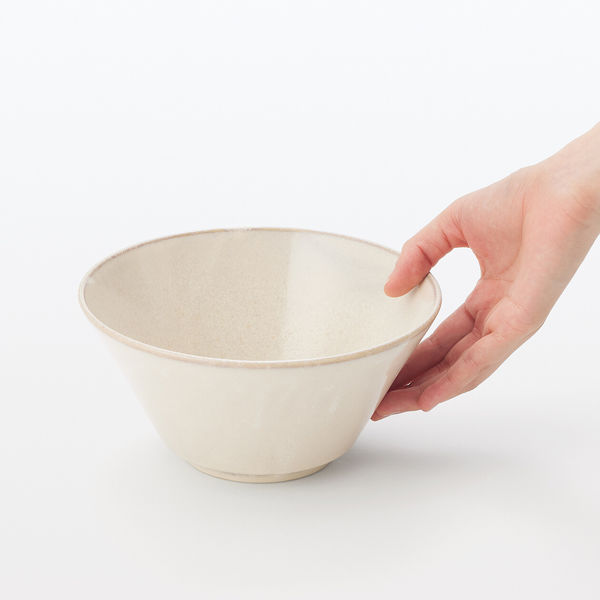 無印良品 美濃焼 麺鉢 白釉 約直径18.8cm 良品計画 - アスクル