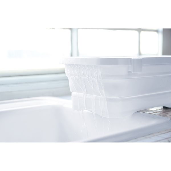折りたたみ洗い桶 キッチンソフトタブ 6.6Ｌ ホワイト I-569-3 1セット(2個) 伊勢藤（直送品） - アスクル