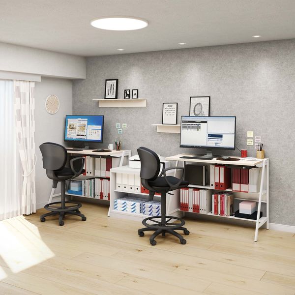 コクヨ　デスク INVENTシリーズ　本体ブラック　天板ホワイトナチュラル コクヨ デスク INVENTシリーズ 本体ブラック 天板ホワイトナチュラル