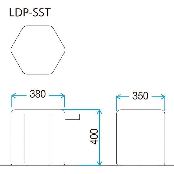 藤沢工業 FRENZ LDPシリーズ スモールスツール ブルー LDP-SST 1脚（取寄品） - アスクル