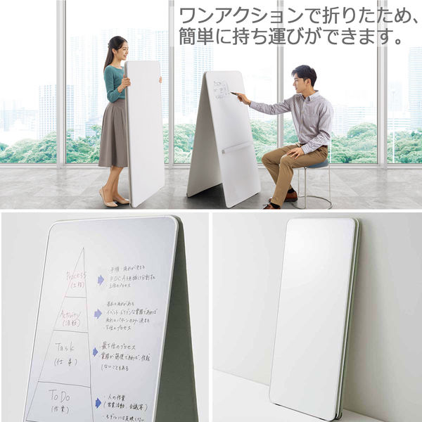 組立設置込】コクヨ マテリボ ホワイトボード ピンナップ型 幅665×奥行