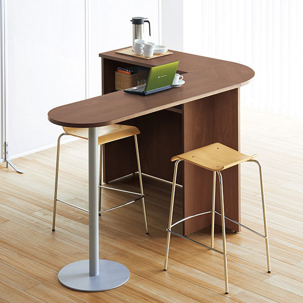 アール・エフ・ヤマカワ 木製ローカウンター 幅750×奥行600×高さ700mm