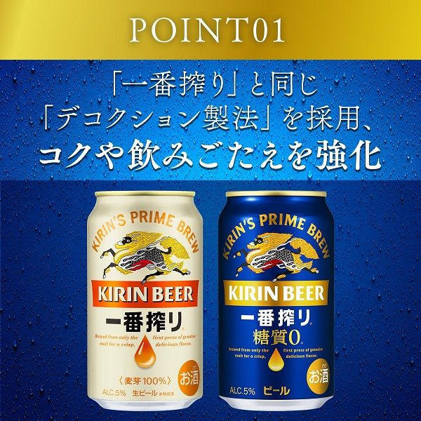 キリン一番搾り 糖質ゼロ 350ml 24缶 - アスクル