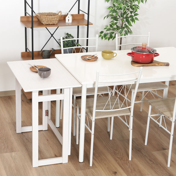 不二貿易 ミラン フォールディングテーブル 幅700×奥行450×高さ690mm