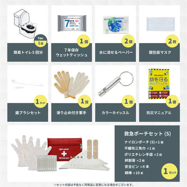 29点 A4防災セット 1人用 10セット 防災セット A4ボックス コンパクト