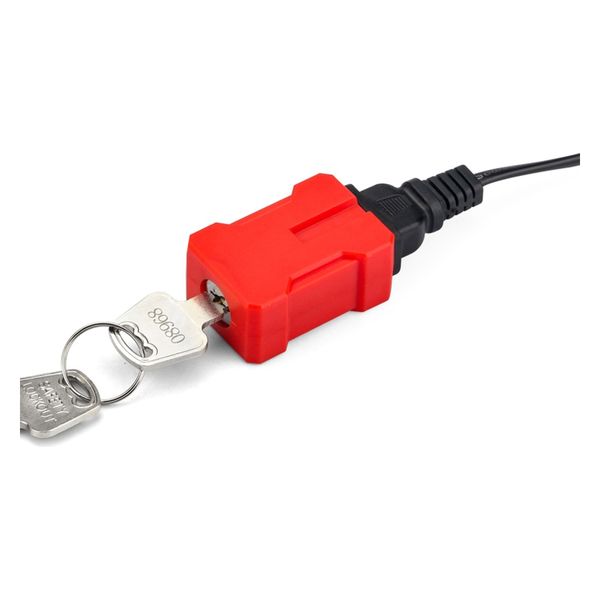 セーフラン安全用品 プラグロックアウトデバイス 赤 キー2本付属