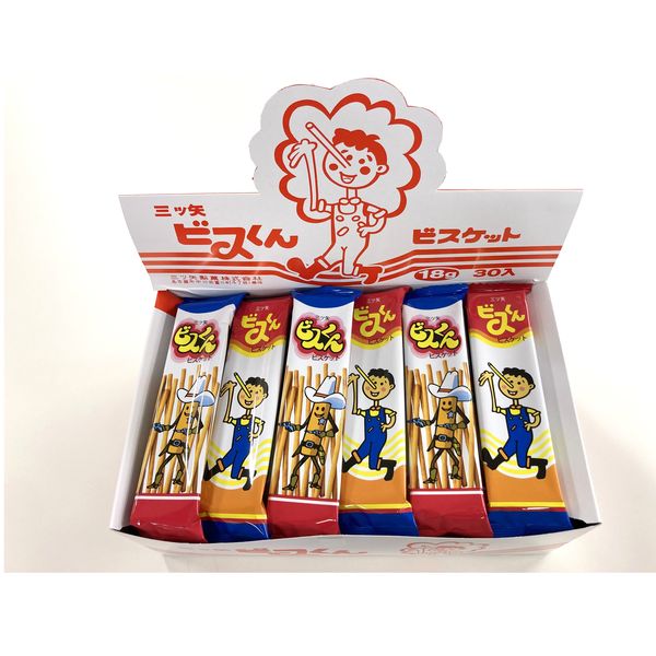 ビスくん 18g 1セット（1個×30） 三ツ矢製菓 クッキー