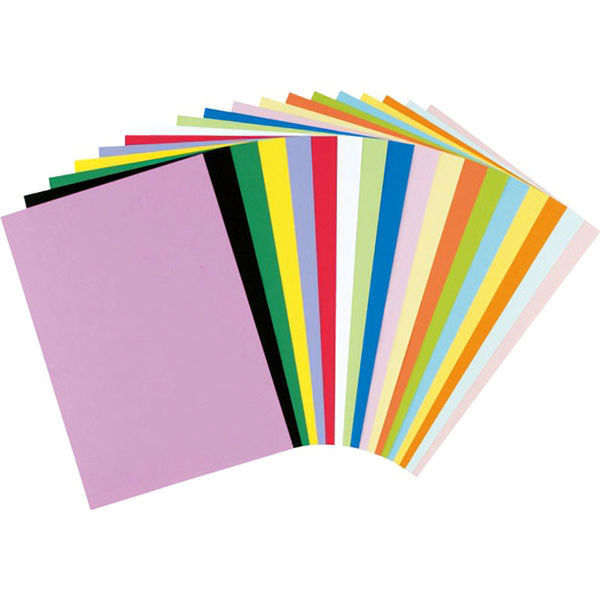 リンテック 色画用紙 ニューカラーR 四切 うすもも NCR1024 1包